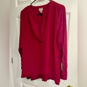 Chico's Vibrant Burgundy Blouse
